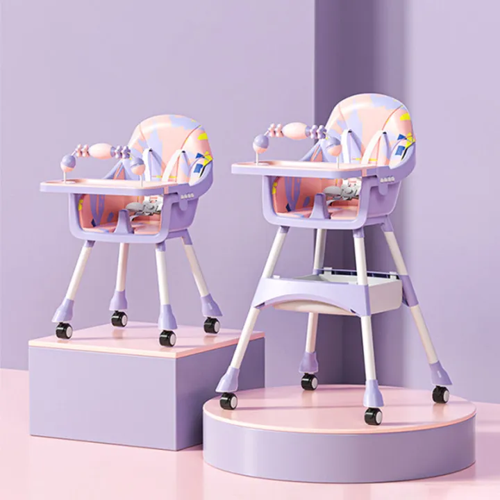 Babies%20Luxury%20Baby%20Chair%20%7C%20Custom%20Collapsible%20High%20Chair%20Baby%20Feeding%20%7C%20Plastic%20and%20Steel%20Pipe%20Plastic%2066*61*92cm%20%7C%20KIDOZE%20%7C%20-%20Image%203