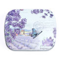 Lavender mini tin box Sealed jar packing boxes jewelry candy box Coin Box. 