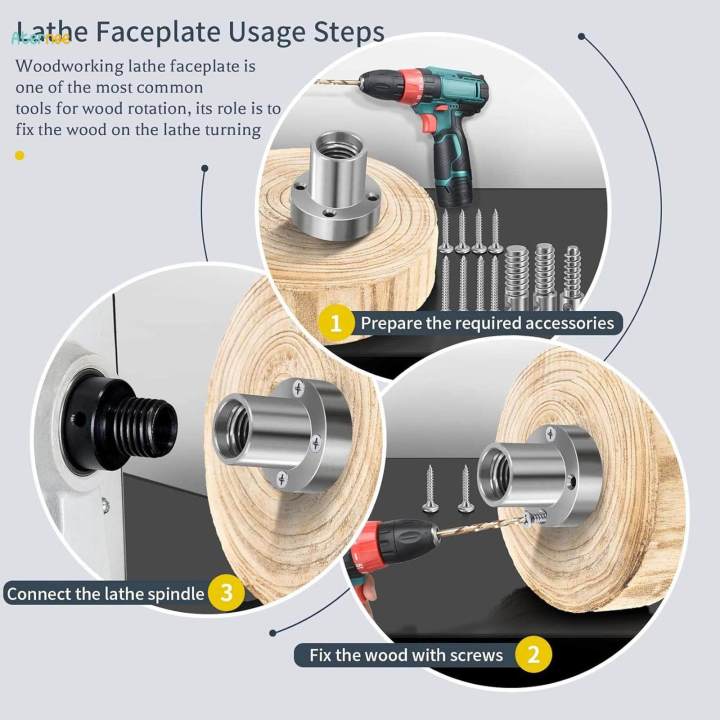 Machine Bowl Turning Lathe Face Plate Wood Lathe Faceplate Chuck 2inch