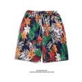Hawaiian Quick-Drying Thin Floral Shorts Men's Hong Kong Style Loose-Fitting Loungewear Casual Shorts Korean Style Seaside Couple's Cropped Pants. 