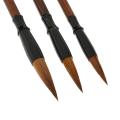 【Parchment & Lace】Pack of 3 Professional Chinese Calligraphy Kanji Japanese Sumi Drawing Brush Large, Small, Medium Size. 