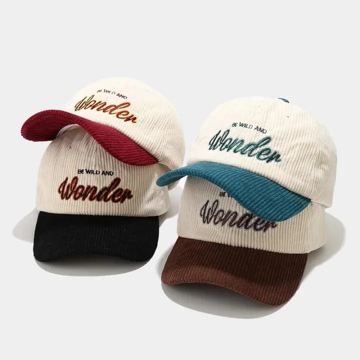 NEW%20Fashion%20Autumn%20Winter%20Corduroy%20Baseball%20Cap%20For%20Men%20Women%20Vintage%20WONDER%20Letter%20Embroidery%20Keep%20Warm%20Snapback%20Hat%20Hip%20Hop%20Gorras%20-%20Image%203