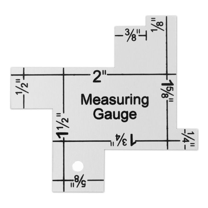 Sewing Ruler Metal DIY Sewing Craft 14-in-1 Sewing Ruler 2 Inch Metal Seam Guide Ruler ...