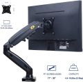 NB F80 - Single Monitor Arm Full Motion Swivel Monitor Mount with Gas Spring for 17''-30'' Monitors Height Adjustable Single Arm Monitor Mount Bracket. 