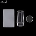 Monja Silicone Nail Art Stamper French Nails Pattern Transfer Uv Gel Polish Stamping Templates Scraper Tool Manicure. 