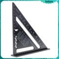 Right Angle 7 inch Aluminum Triangular Triangle Metric Scale Measure Ruler Carpenter Framing Measuring Tool. 