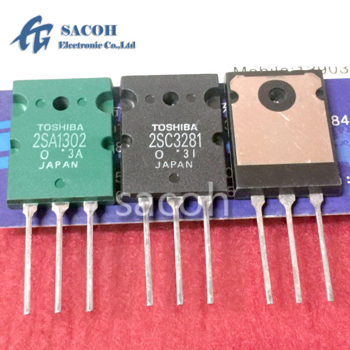 【7efc9af3】New Original 5Pairs(10Pcs)/Lot 2SA1302 + 2SC3281 OR 2SA1301 + TO-3PL 17A 200V 200W PNP + NPN Audio Transistors