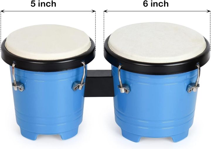 Mini%20Bongo%20Pair%20Mini%20Tunable%20Plastic%20Bongos%205"%20and%206"%20Plastic%20Small%20Bongo%20Drums,Natural%20Sheepskin%20Head%20-%20Image%204