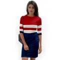 Privi Fashion Colour Block Tshirt Dress for Women. 