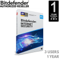Original BitDefender Internet Security 2025 Antivirus Software for Windows 7 with Service Pack 1, Windows 8.1, Windows 10 and Windows 11(1 Year,  3 Device, Email Delivery). 