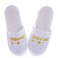 【WEJA】1Pair Bride Wedding Decoration  Bridesmaid Party Slippers  Ladies Party Supplies. 