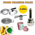 Food Making Tool Pack Pattis mould/String Hopper Maker (idiyappa Wangediya) / Puttu Bamboo Pittu maker/Roti Tosai Maker pan (roti thati) / Hopper pan. 