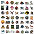 100PCS/Pack Jurassic Park dinosaur Stickers DIY Mobile Phone Case Suitcase Skateboard Graffiti Stickers Children's Toys. 