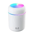 USB Cool Mist Sprayer Portable 300ml Electric Air Humidifier Aroma Oil Diffuser with Colorful Night Light for Home Car. 