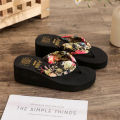 2024 Fashion Women Flip Flops Summer Beach Platform Slippers Casual Outside Wedges Sandals Summer Women Shoes. 