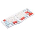 FEKER Alice80 68-key 65% Gasket Hot Swappable Split Wired/Wireless Mechanical Keyboard with Gateron Switch - White. 