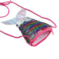 Yfashion Kids Coin Purse Children's Crossbody Small Bag Fish Tail Design Sequins Hanging Rope Coin Bag As Perfect Gift. 