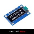 WAVGAT SSD1306 7PIN 0.91inch 128x32 SPI OLED Module 0.91" OLED Display Module White Blue OLED Screen Board For Arduino. 