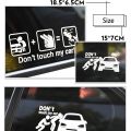 1 Pcs Glass Car Stickers Don't Touch My Car Reflective Hollow Waterproof Car Sticker for Auto Exterior Styling Universal. 