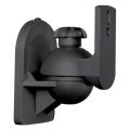Universal Rotatable Speaker Wall Mount Stand Bracket 2 Pair Black. 