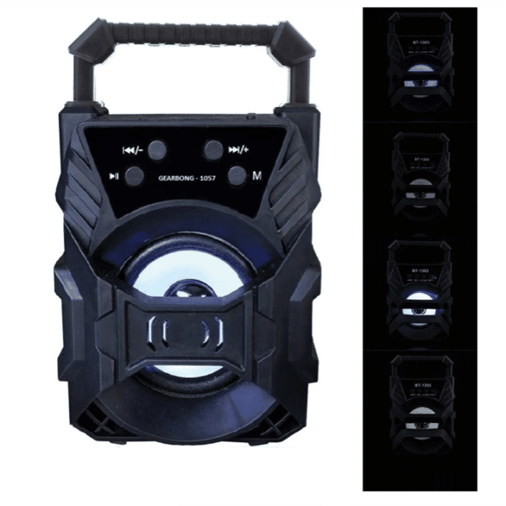 Bluetooth Rechargeable Speaker with FM Radio, TF Memory Card Reader and USB Pen Drive and AUX 1200mAh