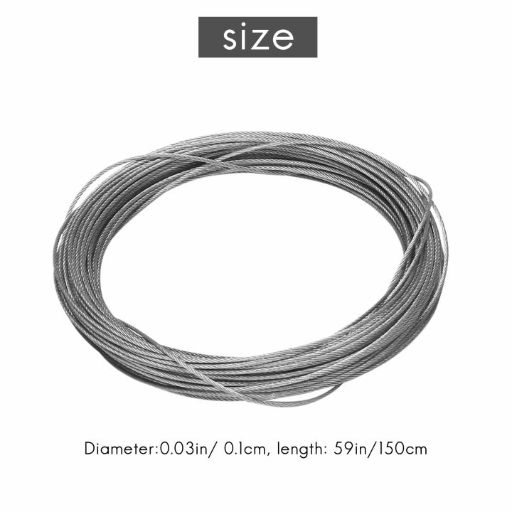 STAINLESS%20Steel%20Wire%20Rope%20Cable%20Rigging%20Extra,%20Length:15m%20Diameter:1.0mm%20-%20Image%207