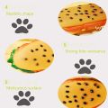 Pet Chew Toy, Squeaky Burger Dog Toy Suitable for All Types of Pets (Yellow). 