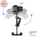 S60 Camera Stabilizer 60CM Aluminum Steadicam Handheld Stabilizer for Nikon Fuji Sony Canon Camera DSLR Photography Studio. 