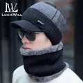 LouisWill Men Knitted Hat Head Neck Full Cover Design Unisex Winter Knitted Hats Scarf with Thick Knitted Cap Scarf for Storm Cold Winter Climbing Skiing Cycling Hiking. 