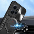 PlusCase for Xiaomi Redmi Note 12 4G 360° Rotate Ring Stand Full Protection Slide Lens Cover Shockproof Case. 