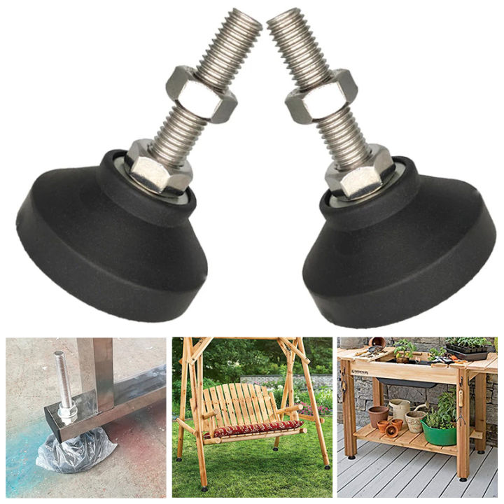 Adjustable Leg Thread Type Adjustable Levelling Feet Swivel Base Articulating Leveling Legs Furniture Support Legs M8 M10 M12