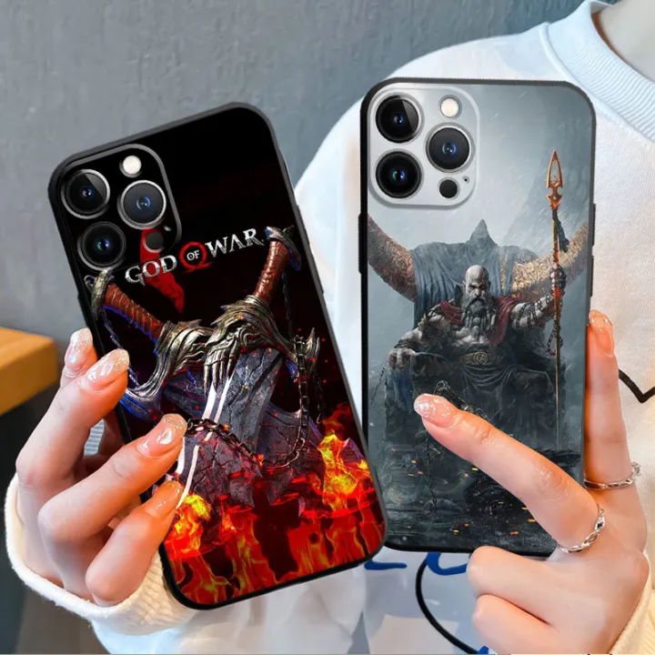 Kratos%20God%20Of%20War%20Capinha%20For%20iPhone%2015%2011%2013%2012%2014%20Pro%20Max%20Plus%20XS%20XR%2012mini%2013mini%20Phone%20Cover%20Soft%20Silicone%20Frame%20Funda%20-%20Image%202