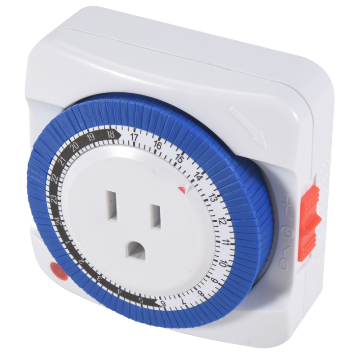 24 Hour Timer Socket Mechanical Program Timer Switch Socket 125v Wall ...