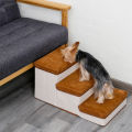 Migeet Pet Steps Dog Steps Foldable Dog Stair 3 Tier Dog Steps for Couch Bed with Useful Storage Space Maximum Load-bearing Weight 30kg. 