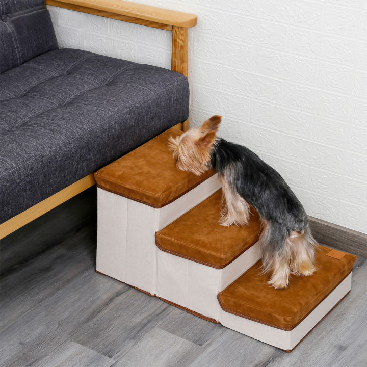Migeet%20Pet%20Steps%20Dog%20Steps%20Foldable%20Dog%20Stair%203%20Tier%20Dog%20Steps%20for%20Couch%20Bed%20with%20Useful%20Storage%20Space%20Maximum%20Load-bearing%20Weight%2030kg%20-%20Image%208