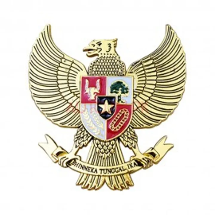 Eagle Big Logo with Star For Front Grill Golden Red White Style 1pcs Logo Metal Emblem Metal Monogram For Car Monogram