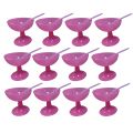 Plastic Ice Cream Cups with Spoons (Set of 12). 