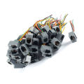 50 Pcs 616E 4P4C RJ9 Female Telephone Connector Adapter w 4 Wires 8cm. 