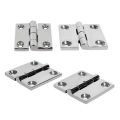 38/40/50mm Stainless Steel Butt Hinge Solid Cast Mirror Polish Boat Hinges with 4 Holes Durable Square Casting Hinge. 