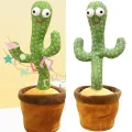 Dancing Singing Talking Cactus Tree Rechargeable Plush Toy Electric 120 Songs Dance And Twist Luminous Recording Learning To Speak Lighting Tongue. 