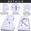 13 Pieces T-Shirt Ruler Guide Set,T-Shirt Ruler Tool,DIY Printing Rulers for Heat Press T-Shirt Center Design. 