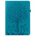 For Xiaomi Redmi Pad 10.61 2022 Tree & Deer Pattern Pressed Printing Leather Tablet Case. 