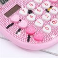 SMASHS Office Cute Hello KT Pink Luxury Cartoon Calculator Electronic Calculator Solar Calculdora Diamond Calculator. 