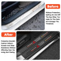 Sieece For Mitsubishi Xpander 4PCS Car Door Sill Protector Auto Carbon Fiber Threshold Strips Sticker Anti Scratch Car Sticker Car Accessories Exterior. 