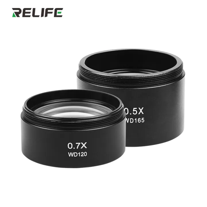 RELIFE%200.5X%200.7X%20Trinocular%20Stereo%20Zoom%20Microscope%20Barlow%20Glass%20Lens%20Thread%2048mm%20Microscope%20Auxiliary%20Lens%20Objective%20Glass%20Lens%20-%20Image%203