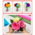17 Colors 250x50cm Colored Crepe Paper Roll Origami Crinkled Crepe Paper Craft DIY Flowers Decoration Gift Wrapping Paper Craft. 