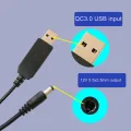 QC3.0 USB to 3.5/4.4/5.5mm 12V 1.5A Step-up Converter Power Supply Cable for WiFi Router Speaker Camera LED Lamp Fan. 