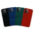Slide Camera Lens Protection Phone Case For iPhone 14 Pro Max Hard Silicone Shock Proof Back Cover. 