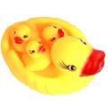 4 Pcs Cute Rubber Duck Family Set for Baby Shower  Squeak Fun Baby Floating Yellow Rubber Bath Duck Toys  Fun Decoration Items. 