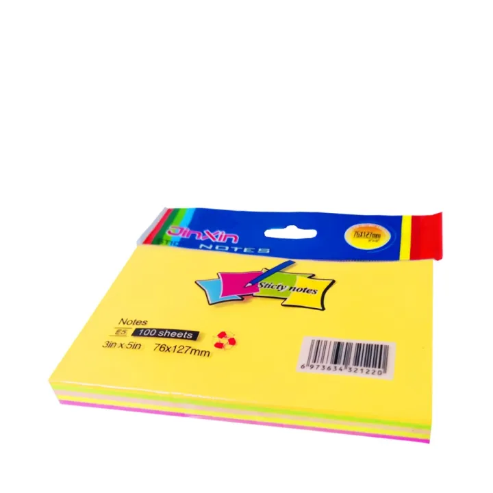Multicolor%20Sticky%20Notes,%20Bright%20Colors%20Self-Stick%20Memo%20Pad%20Paper%20Size:%203X5%20inch-%20Pack%20of%20100%20Sheets%20-%20Image%202